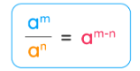 <p>Quotient Law of Exponents: When dividing two powers with the same base, subtract the exponents. (a^{m} \div a^{n} = a^{m-n})›</p>