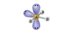 <p>e⁻ geo: octahedral molecular geo: t-shaped hybridization: sp³d² bond angle: &lt;90°</p>