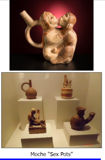 <p><span>Moche sites were large, densely occupied&nbsp;settlements, with a population estimated&nbsp;at least 5,000 people.&nbsp;</span><br><span>• State urban centers.&nbsp;</span><br><span>• Moche society was possibly kinship base,&nbsp;without state bureaucracy, but an ayllu&nbsp;system:&nbsp;</span><br><span>• Kin-based farming communities at&nbsp;the base of the Andean organization.&nbsp;</span><br><span style="color: windowtext">&nbsp;</span></p>