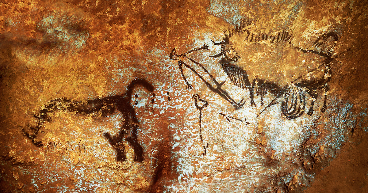 <ul><li><p>~15,000 BCE</p></li><li><p>Lascaux, Southwest France (abundant cave paintings)</p></li><li><p>this painting located in a remote setting (bottom of 16ft shaft) </p></li><li><p>stylistically different from other paintings- tells a story (narrative)</p></li><li><p>figure (hunter) with the head of a bird or wearing a bird mask lying down w/ bison looming over</p></li><li><p>Bison disemboweled with a spear; staff with a bird; wholly rhino runs off</p></li><li><p>myth, actual event, shaman?</p></li></ul><p></p>