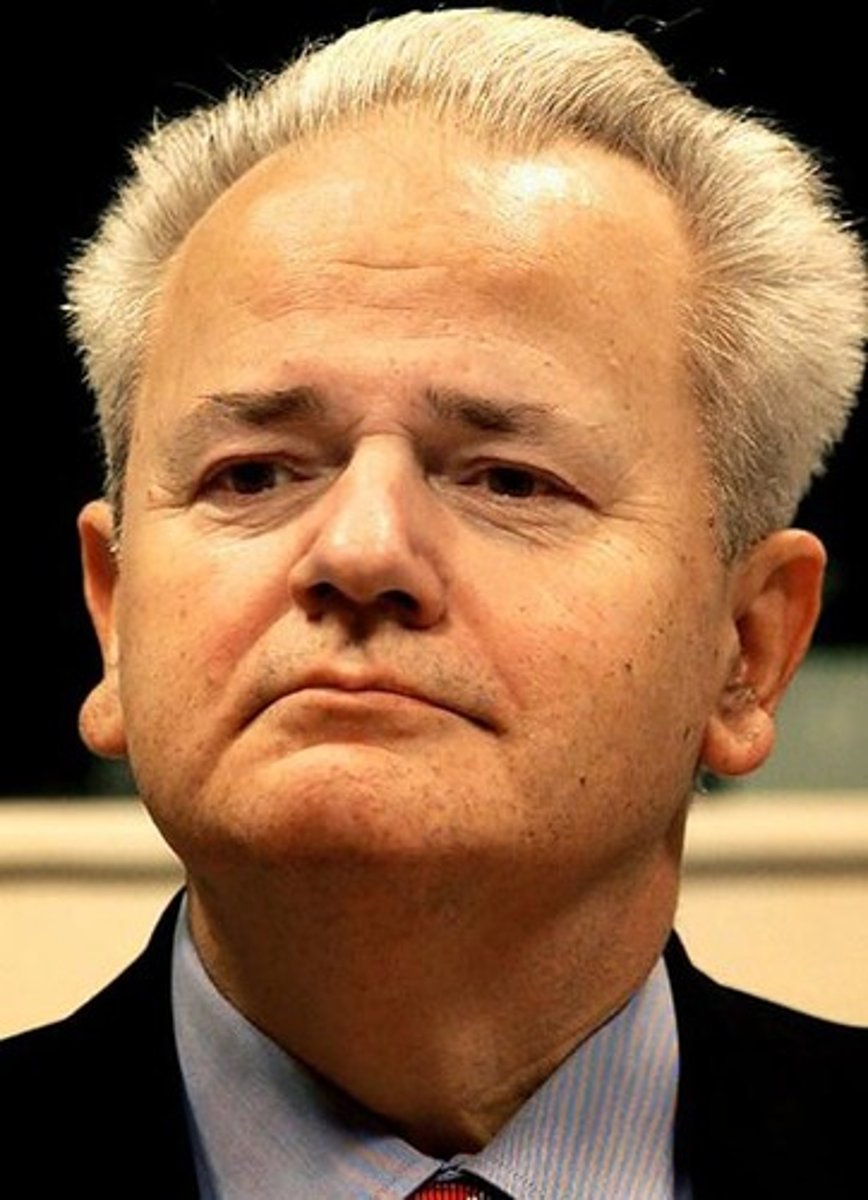 <p>(1941- ) Former Yugoslavian President. He fought to keep non-Serbs from breaking away from Yugoslavia. During the 1990s, he used his army to terrorize ethnic Albanians in Kosovo, who were asking for self rule.</p>