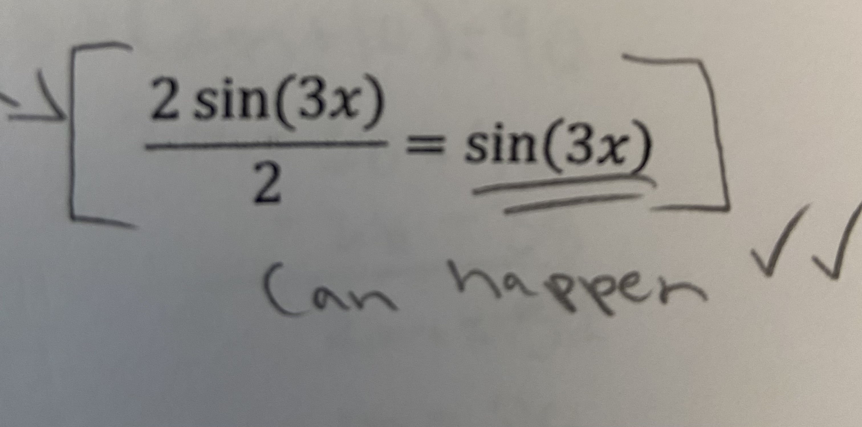 <p>When there is a number at the top that is being multiplied to sin/cos/tan</p>