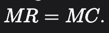 <p>profit maximization occurs when MR = MC</p>