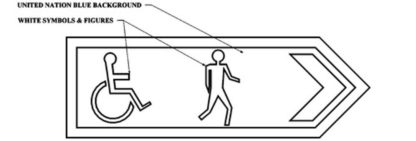 <p>Symbol indicating accessible routes and facilities.</p>