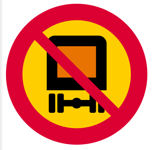 <p><span>Märket anger förbud mot trafik med fordon med sådan last som omfattas av krav på märkning med orangefärgad skylt enligt föreskrifter som har meddelats med stöd av lagen (2006:263) om transport av farligt gods. Tillsammans med tilläggstavla T23, tunnelkategori, anger märket tunnelkategori.</span></p>