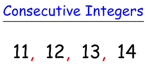<p>consecutive </p>