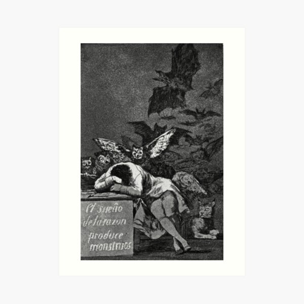 <p><span>In Francisco Goya's print </span><em>The Sleep of Reason Produces Monsters</em><span>, which figure(s) represent(s) Reason?</span></p>