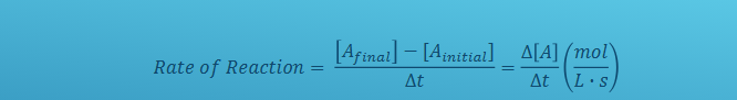 <p>Explain this formula (finding reaction rate)</p>