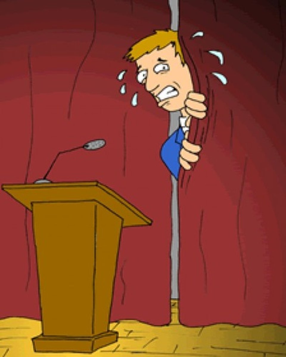 <p>stage fright</p>