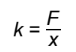 <p>the extension of a spring is proportional to the force applied</p>