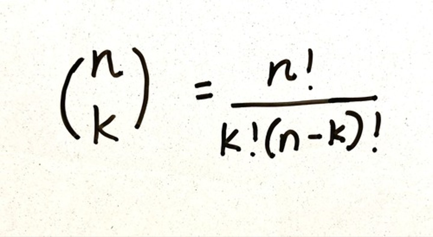 <p>n = highest power</p><p>k = power to find constant for</p>