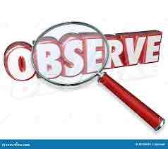 <p>observe </p>