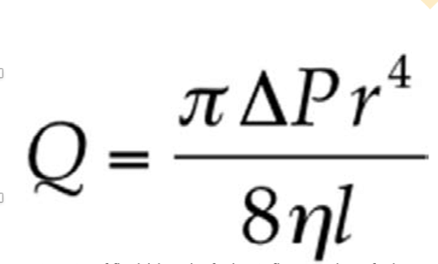 <p>In Poiseuille's law what plays by far the greatest role of all factors? </p>
