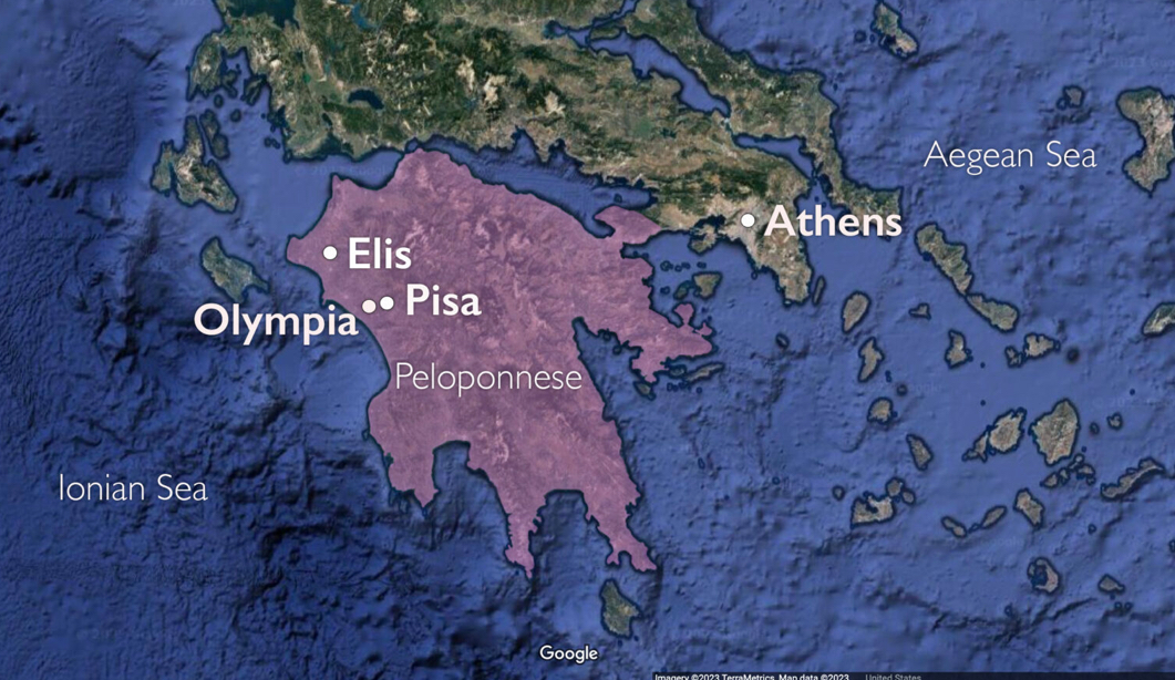 <p>Where is the Sanctuary of Zeus located?</p>