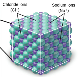 <p>Ionic compounds form ____________ _________ → large, organized arrays of ions</p>