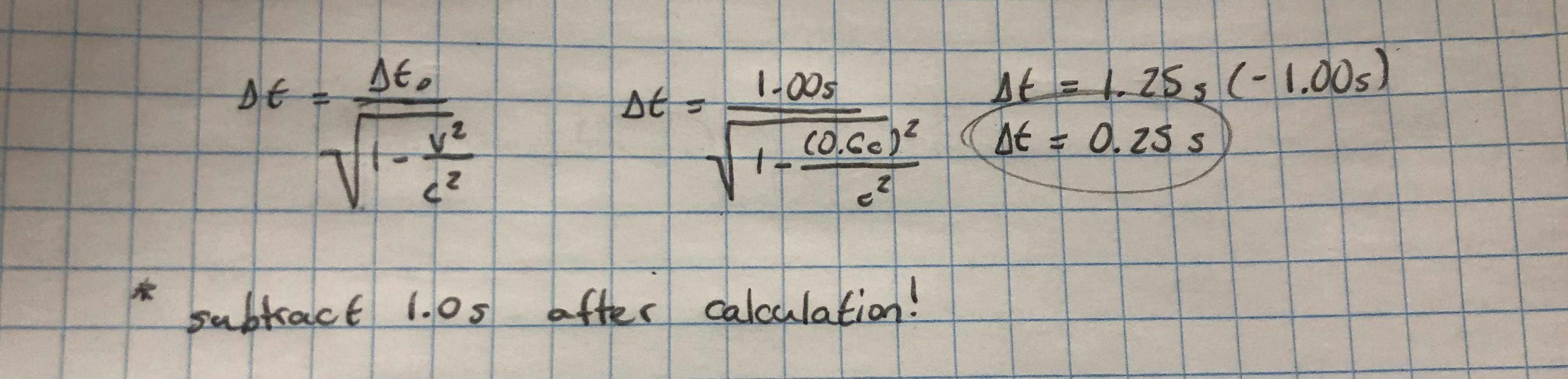 Time Dilation Example
