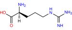 <p>R = (CH₂)₃–NHC(NH₂)⁺=NH</p>