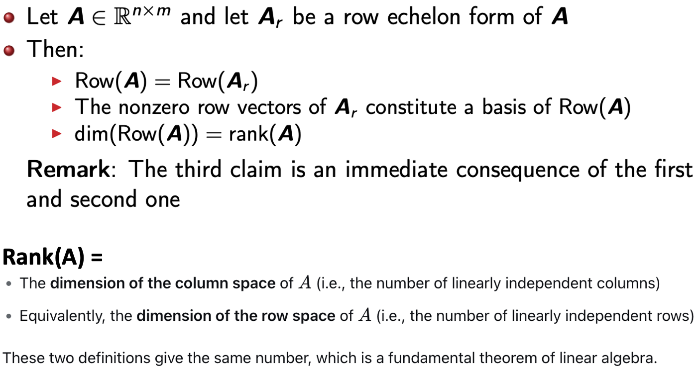 <p><strong>A<sub>r</sub> denotes REF of A</strong></p>