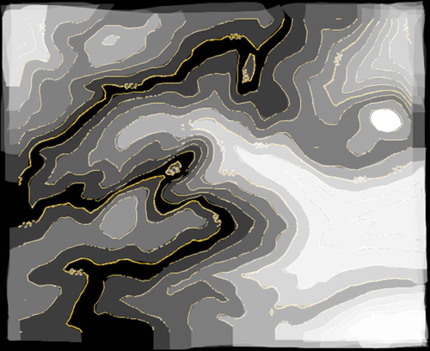 <p>thematic map: uses lines of equal value to represent data like elevation, barometer pressure, temperature, or migration</p>
