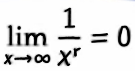 lim x→∞ 1/xᴿ = 0
