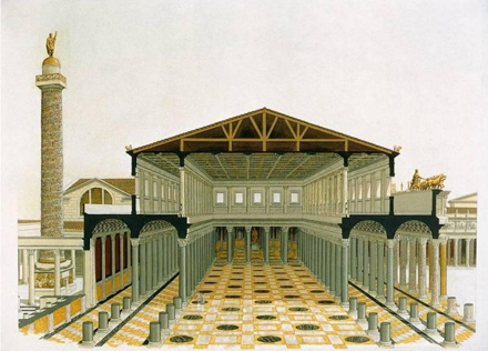 <p>Basilica Ulpia</p><ul><li><p>Where is it located?</p></li><li><p>What did it contain?</p></li></ul>