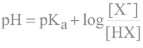 <p>use to relate pK<sub>a</sub> to pH and pH to the initial concentration of the WA and CB</p>