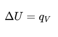 <p></p><p>All heat goes into changing internal energy (no expansion work).</p>
