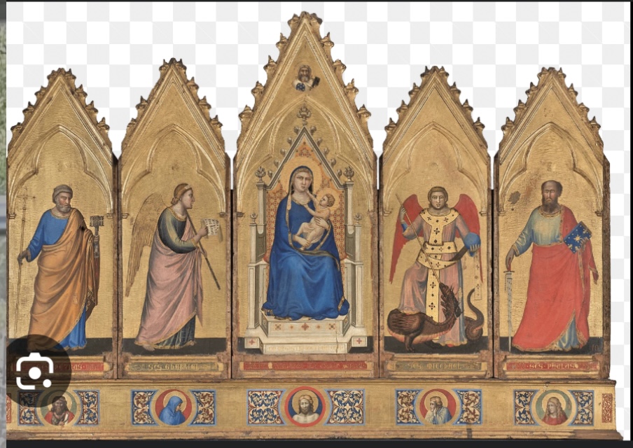 <p>A multi paneled altarpiece </p>