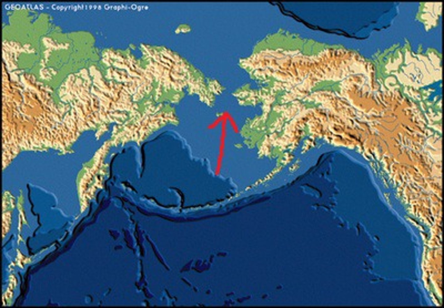 <p>Separates Alaska and Russia</p>