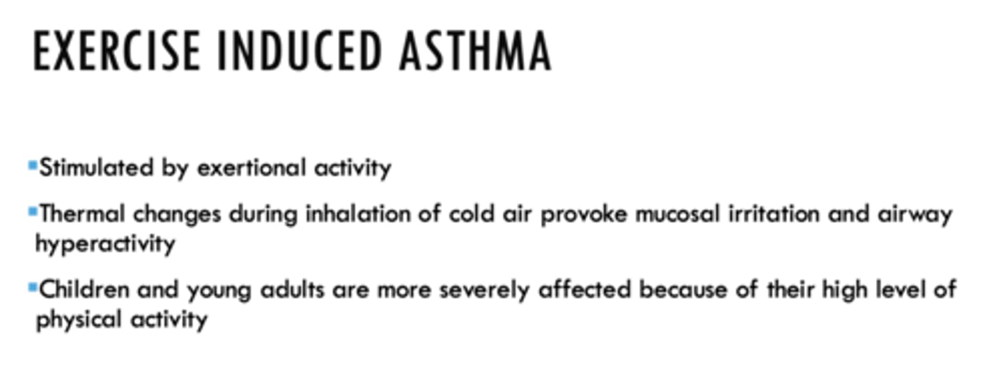 <p>Exercise induced asthma</p>