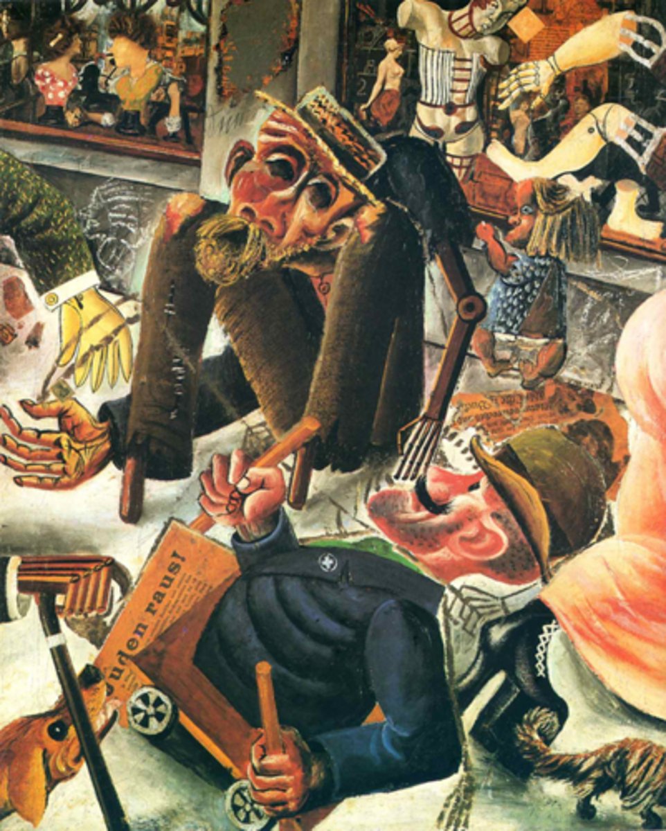 <p>Otto Dix, oil and collage o/canvas, 1920</p>