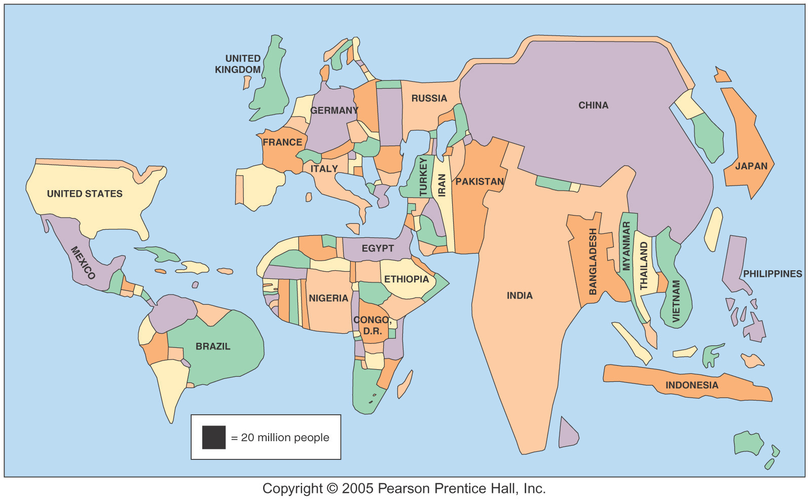 <p>These Maps distort the shape of maps to depict the information they are trying to show. For example if a map of the world is trying to show where there is higher population density, the places with the most population density would be blown up while the places with the lowest population density would be shriveled up.</p><p></p>