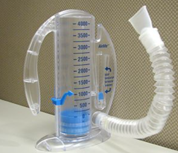 <p><span>Which of the following rationales </span><strong>BEST</strong><span> explains the use after surgery of the device shown in the photograph?</span></p>