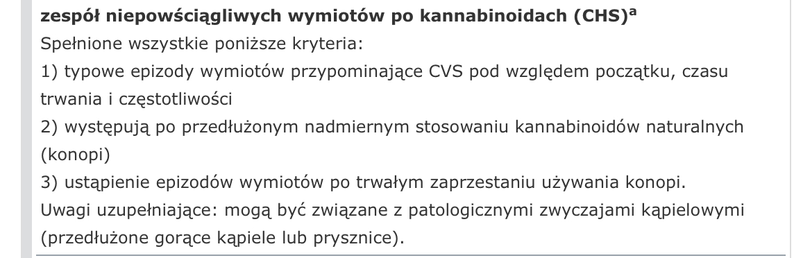 <p><span>Kryteria muszą być spełnione co najmniej przez 3&nbsp;ostatnie miesiące, z&nbsp;początkiem objawów co najmniej przed 6&nbsp;miesiącami</span></p>