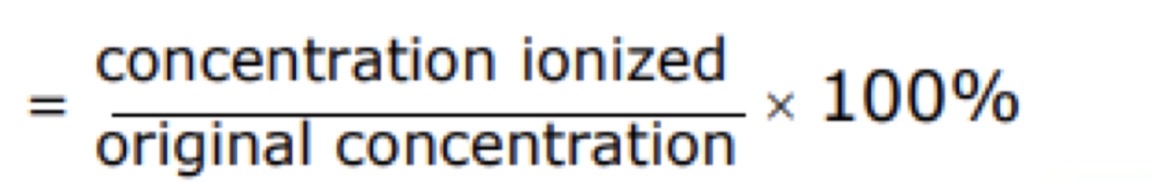 <p>If less than 5%, ionization is negligible.</p>
