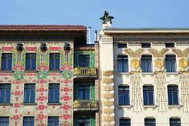 <p>Vienna, Otto Wagner, Adolf Loos Architect(s): Otto Wagner Date: 1899 Flora decoration Elevation reflects interior functions Expressive aluminum bolts Expressive lion gates</p>