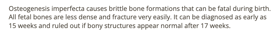 <p>d) osteogenesis imperfecta</p>