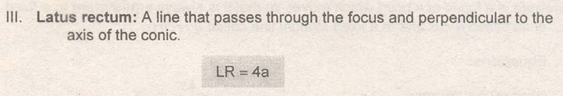 <p>a=p</p><p>p = is the distance from directrix to vertex and vertex to focus AKA FOCAL LENGTH</p>