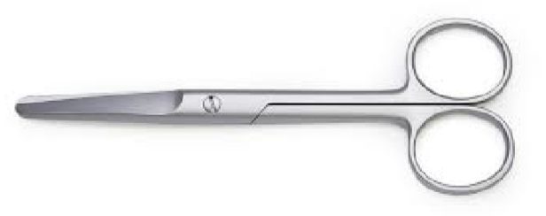 <p>chunky tip and short shank which allows them to cut tough/fibrous tissue and suture material</p>