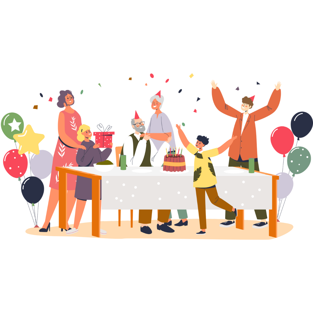 <p><span>It was nice to </span><strong>share a happy moment</strong><span> with family and friends during the celebration.</span></p>