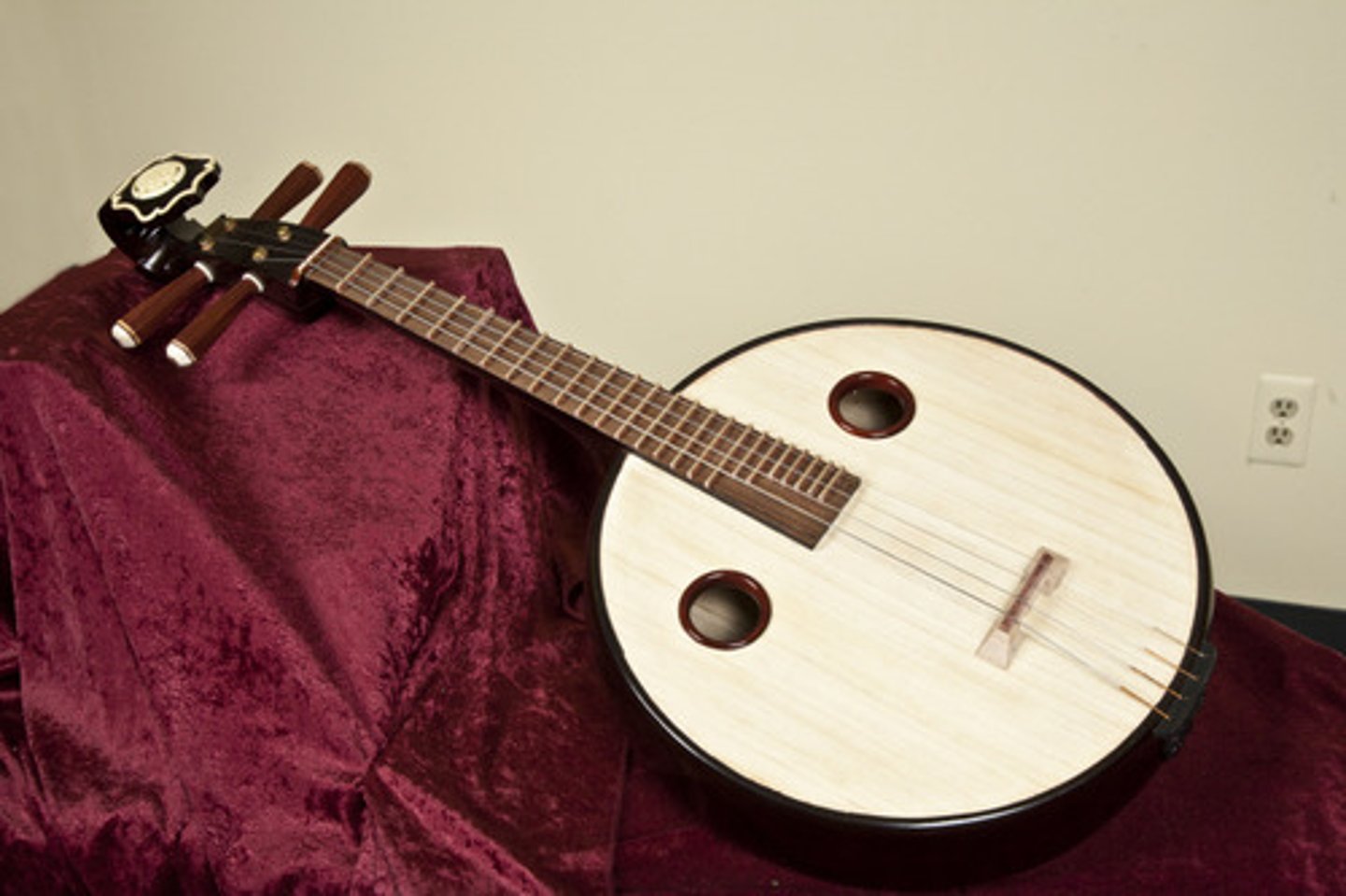 <p>four-stringed, round-bodied lute</p>