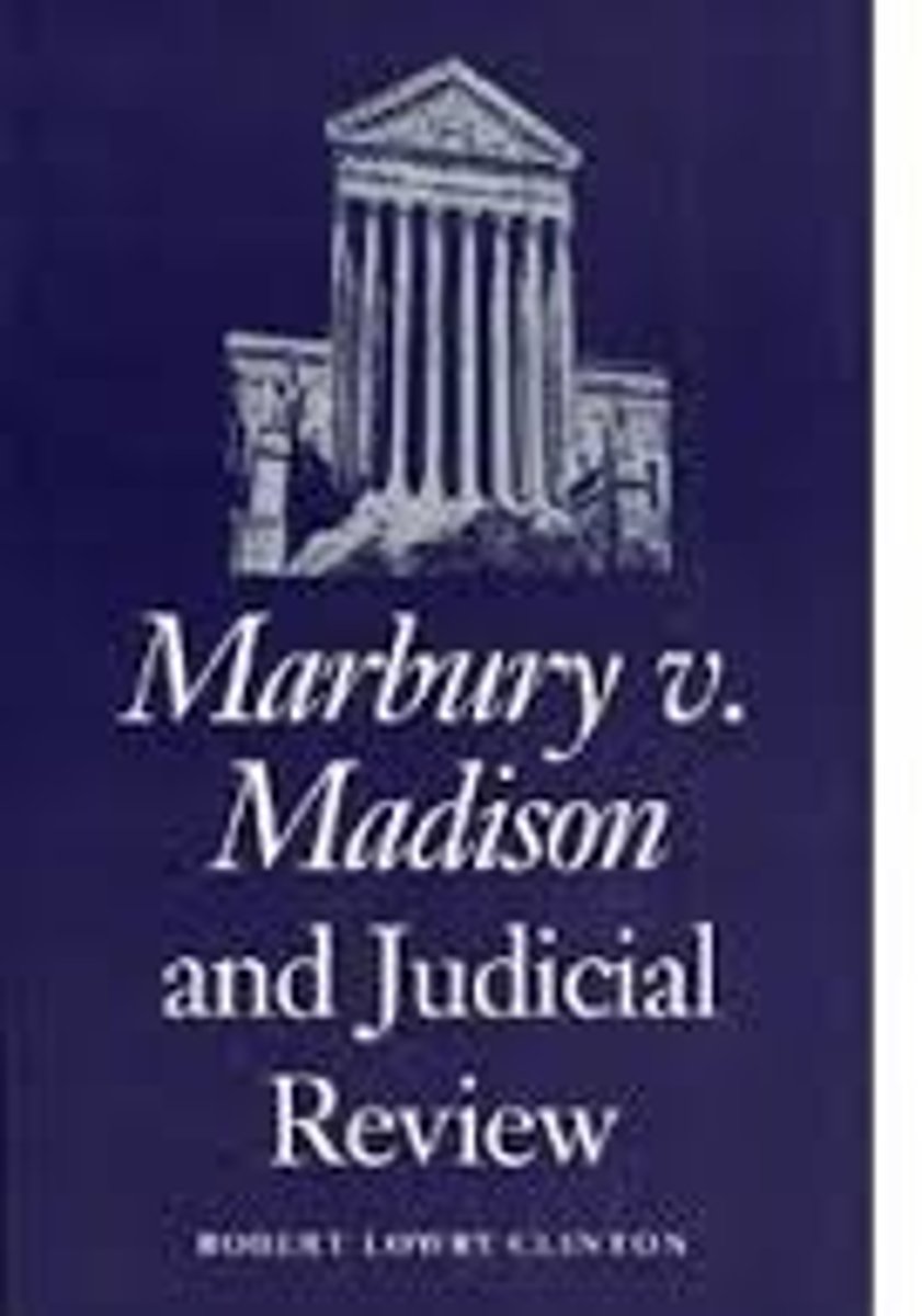 <p>legal determinations made by the highest court in the United States, sometimes determining the constitutionality of laws</p>