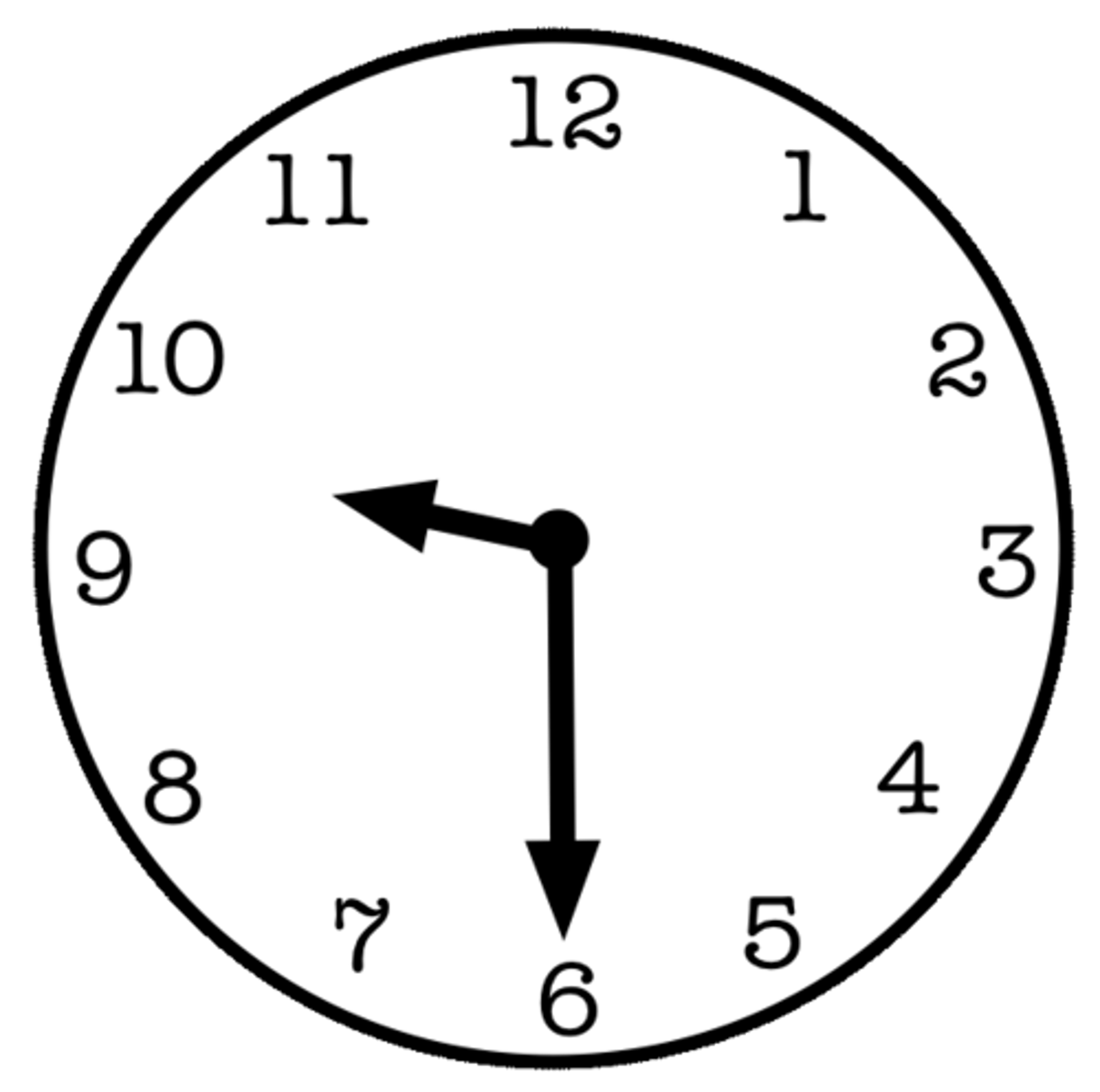 <p>9:30 (jiǔ diǎn bàn)</p>