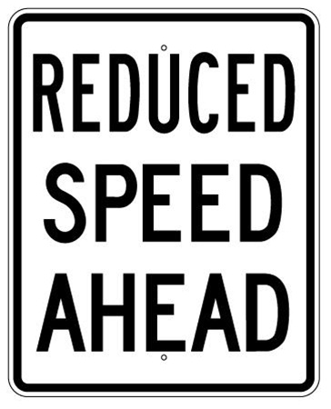 Begin reducing your speed.