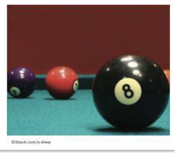 <p>when we look at two objects we know are about the same size, if one seems smaller than the other, we see it as farther away than the other</p>