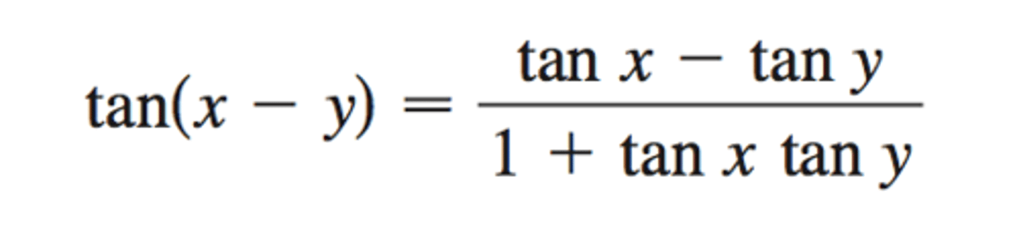 <p>tanx - tany / 1 + tanx tany</p>
