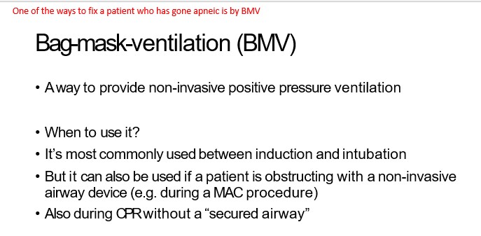 when do you use Bag-mask-ventilation (BMV)