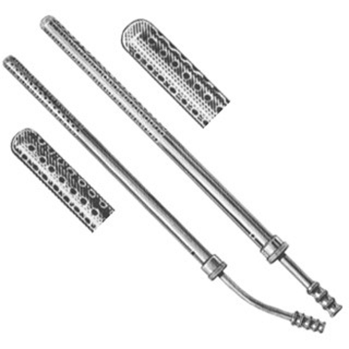 <p>used for suctioning and aspirating, can be reusable, has 2 components, outer sheath and the inner cannula.</p><p>*must be taken apart inside pan</p>