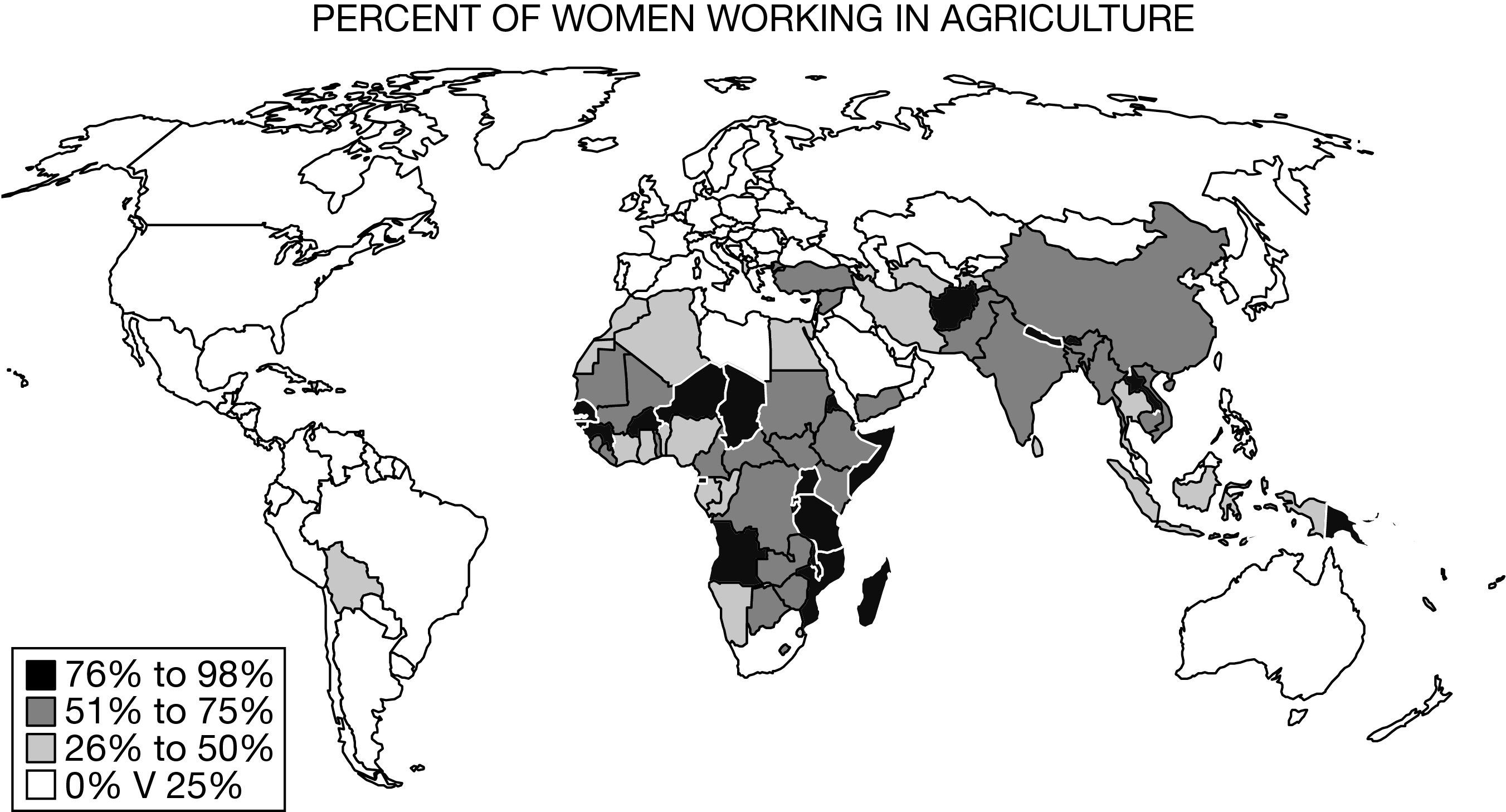 <p><span><span>Which of the following explains the significance of the similarities between Asia and sub-Saharan Africa in terms of the percent of women working agriculture?</span></span></p>