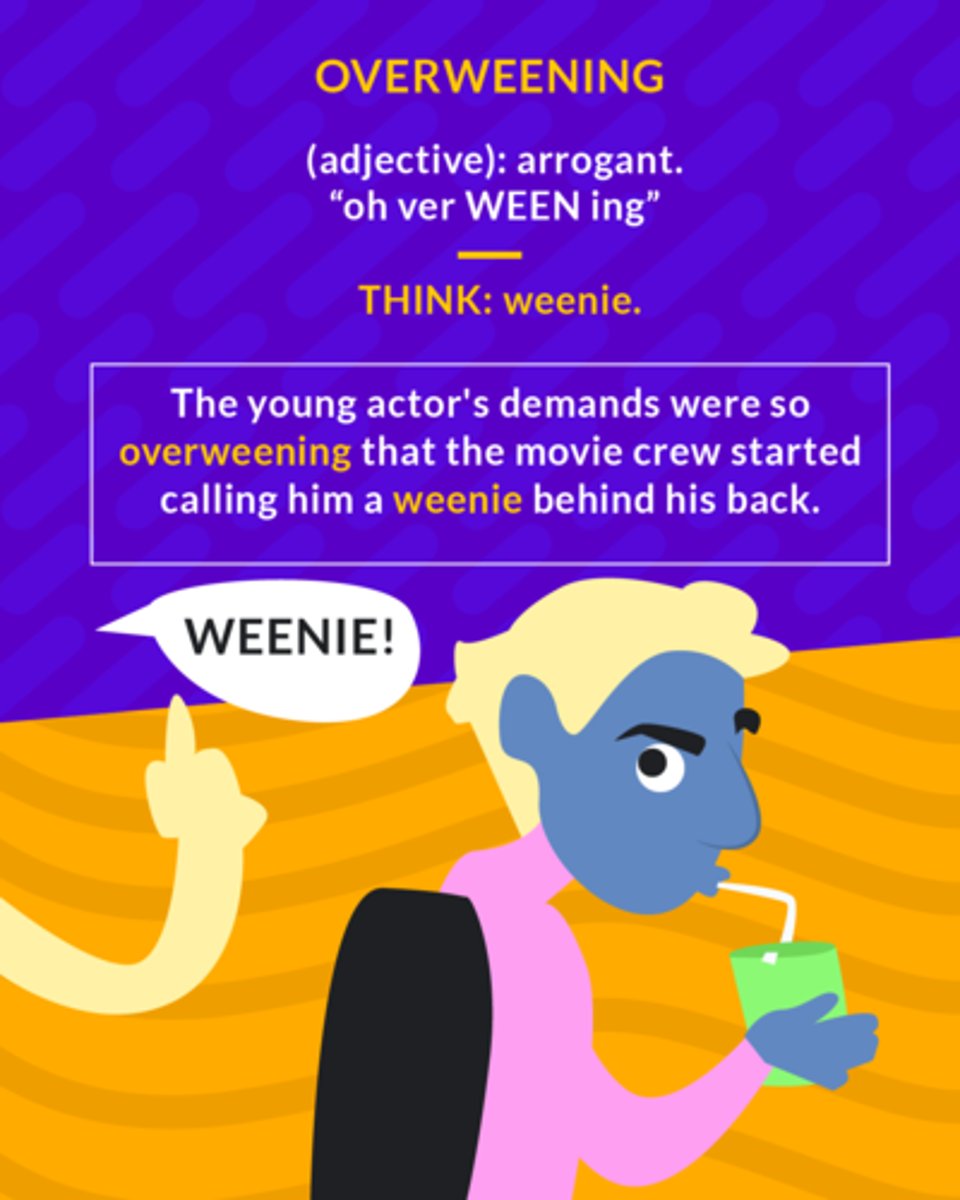 <p>(adj.) arrogant</p>